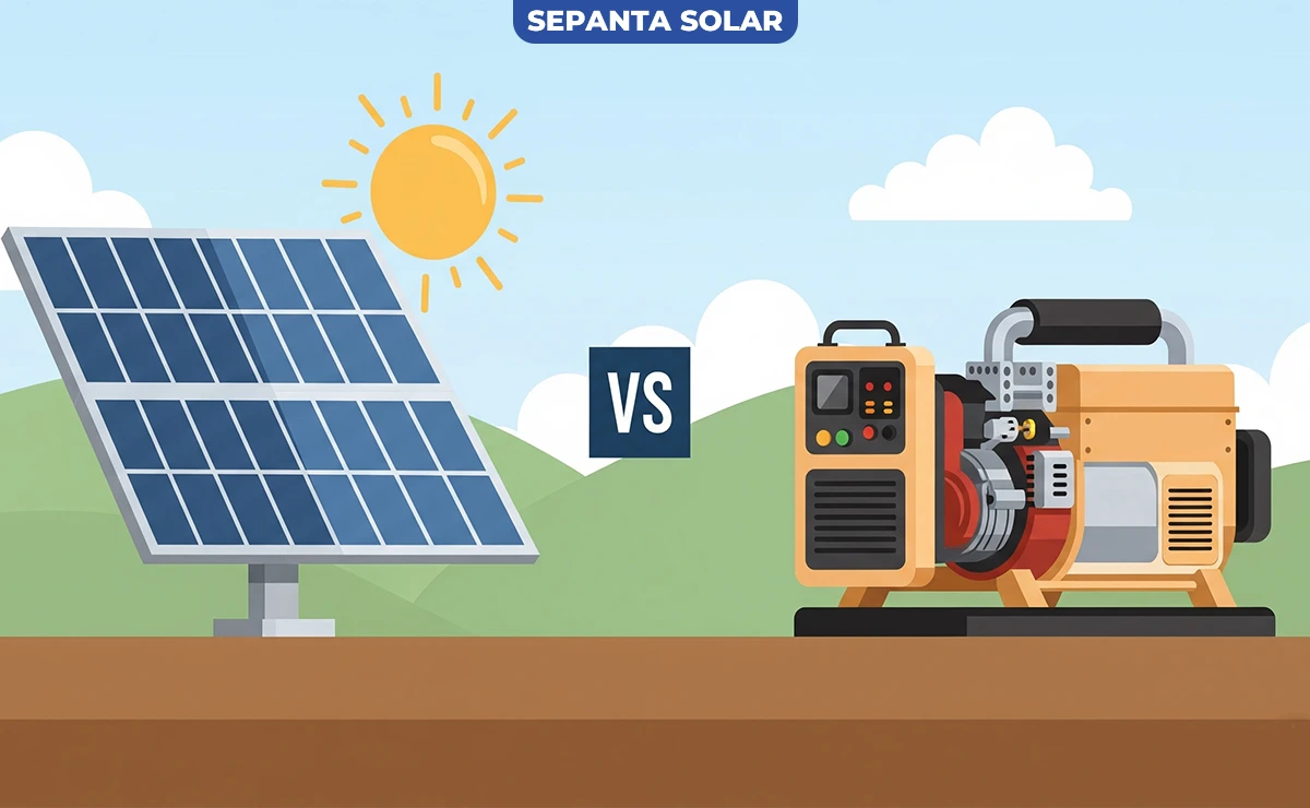 مقایسه پنل خورشیدی با دیزل ژنراتور